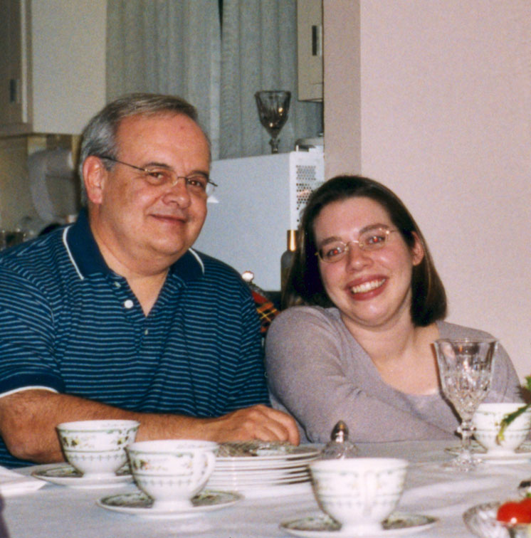 Catherine et papa, lors de sa fête