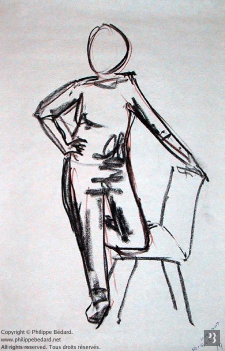 © Philippe Bédard / Sketch in 2 minutes (charcoal) 